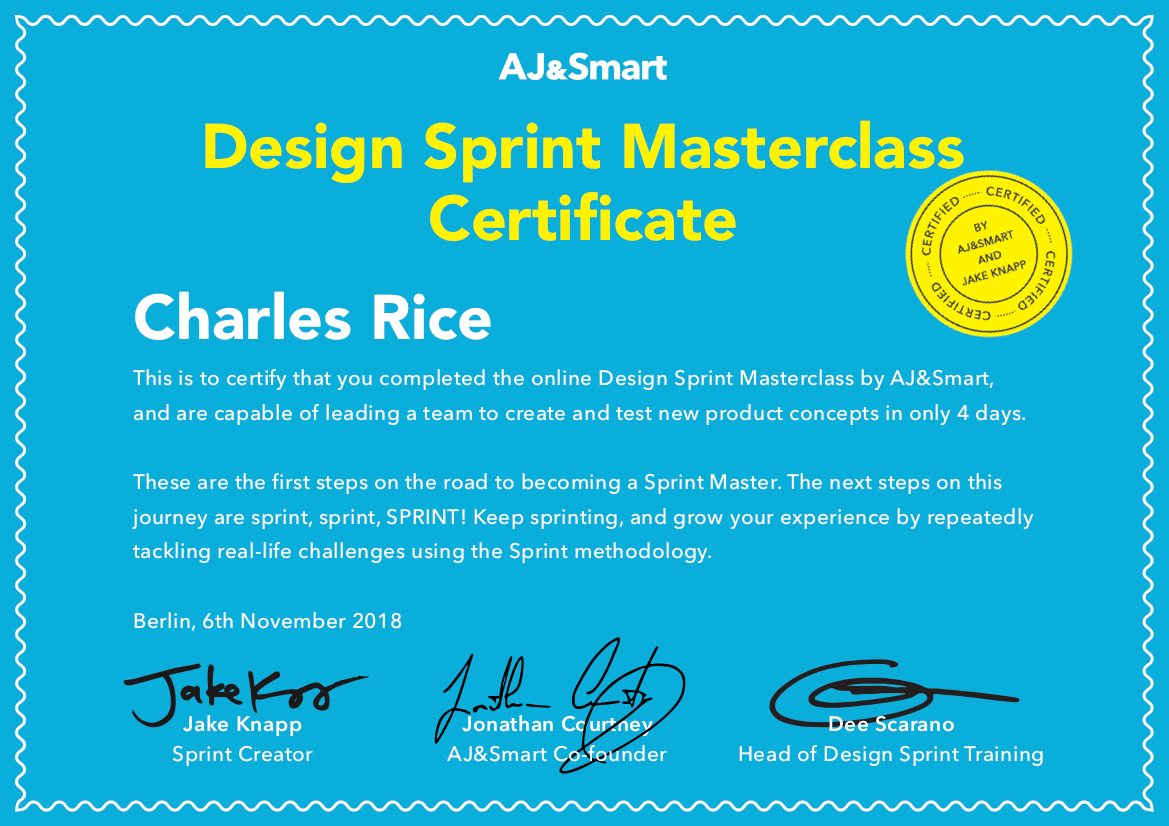 Design Sprint 2 0 Certification