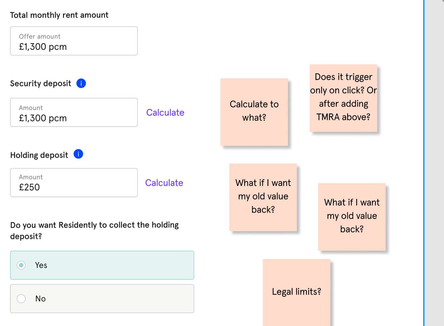 Designing a financial input affecting multiple flows and design languages